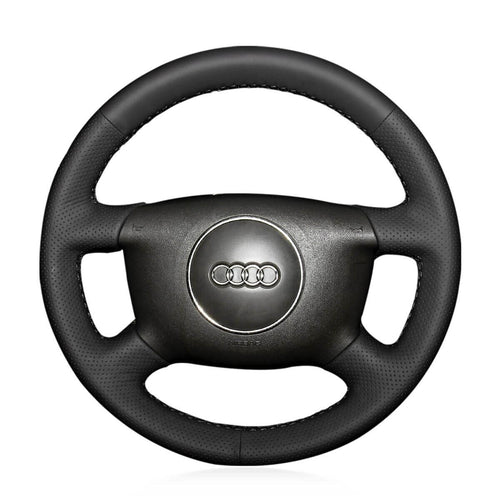 MEWANT Alcantara Car Steering Wheel Cover for Audi A4 1998 A6 /A8 A8 L /Allroad - Alcantara, Leather, Carbon Fiber, Easy Install, Non - Slip, Best Steering Wheel Cover