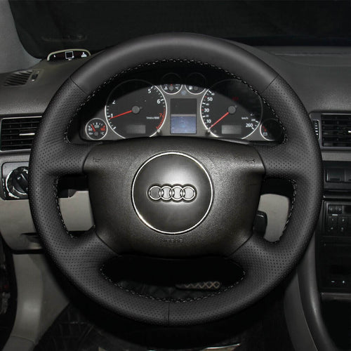 MEWANT Alcantara Car Steering Wheel Cover for Audi A4 1998 A6 /A8 A8 L /Allroad - Alcantara, Leather, Carbon Fiber, Easy Install, Non - Slip, Best Steering Wheel Cover