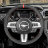 MEWANT Alcantara Car Steering Wheel Cover for Ford Mustang 2015 - 2024 - Mewant Cover