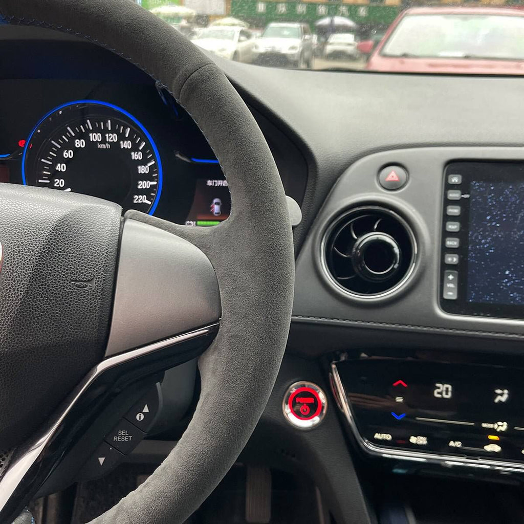 MEWANT Alcantara Car Steering Wheel Cover for Honda HR - V HRV 2016 - 2022 / Fit 2015 - 2020 - Alcantara, Leather, Carbon Fiber, Easy Install, Non - Slip, Best Steering Wheel Cover