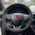 MEWANT Alcantara Car Steering Wheel Cover for Honda HR - V HRV 2016 - 2022 / Fit 2015 - 2020 - Alcantara, Leather, Carbon Fiber, Easy Install, Non - Slip, Best Steering Wheel Cover