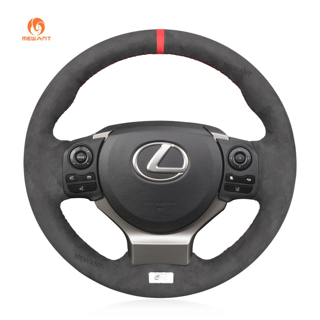 MEWANT Alcantara Car Steering Wheel Cover for Lexus IS 200t 250 300 350 F Sport RC CT 200h NX - Alcantara, Leather, Carbon Fiber, Easy Install, Non - Slip, Best Steering Wheel Cover