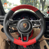 MEWANT Alcantara Car Steering Wheel Cover for Porsche 911 718 Boxster Cayman 718 Spyder 918 Spyder Cayenne Macan Panamera - Mewant Cover