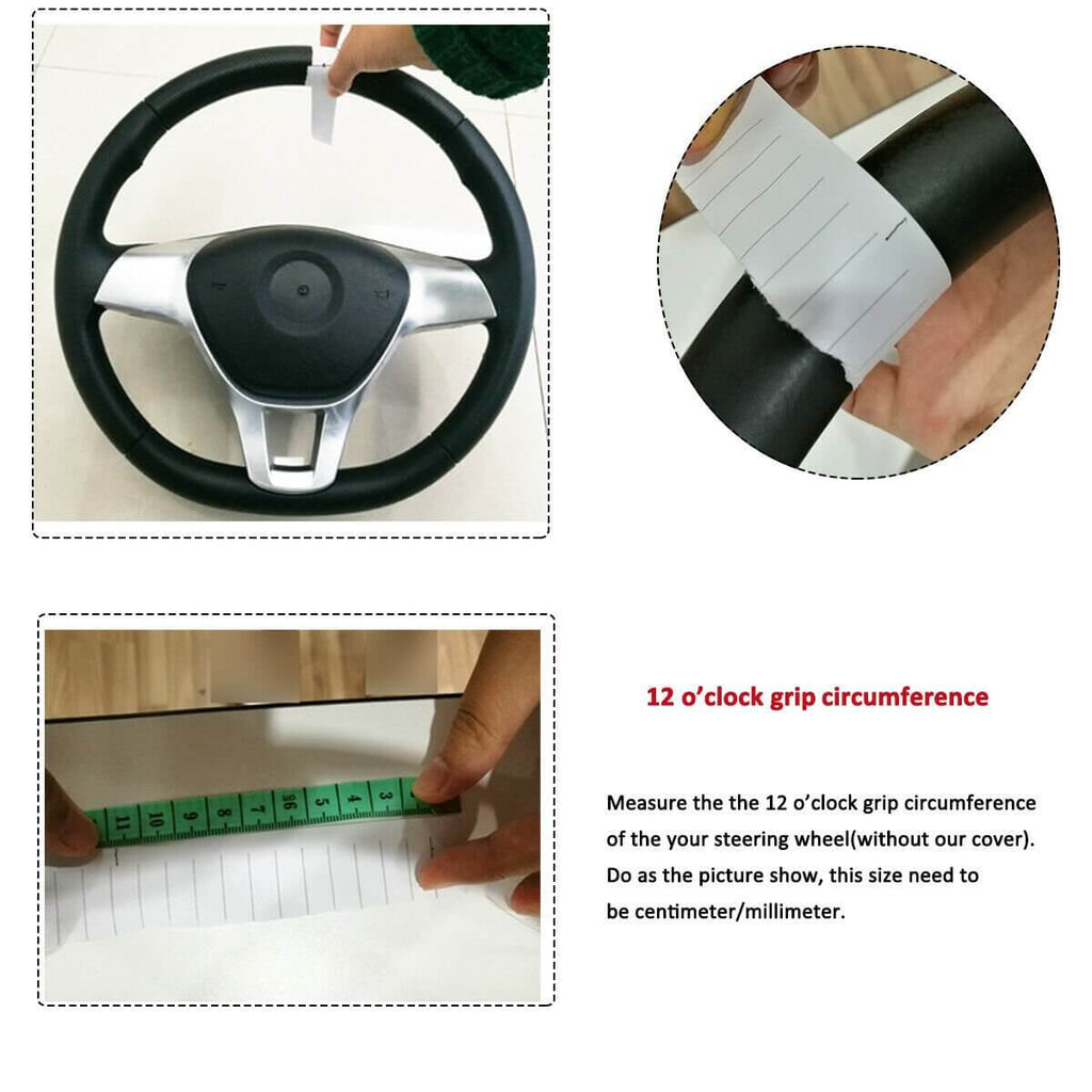 MEWANT Alcantara Leather Car Steering Wheel Cover for BMW 3 Series E36 E36/5 1999 - 2000 / 3 Series E46 E46/5 2000 - 2005 / 5 Series E39 / 7 Series E38 E38/2 E38 / 8 Series E31 / X3 E83 / X5 E53 / Z3 E36 - Alcantara, Leather, Carbon Fiber, Easy Install, Non - Slip, Best Steering Wheel Cover