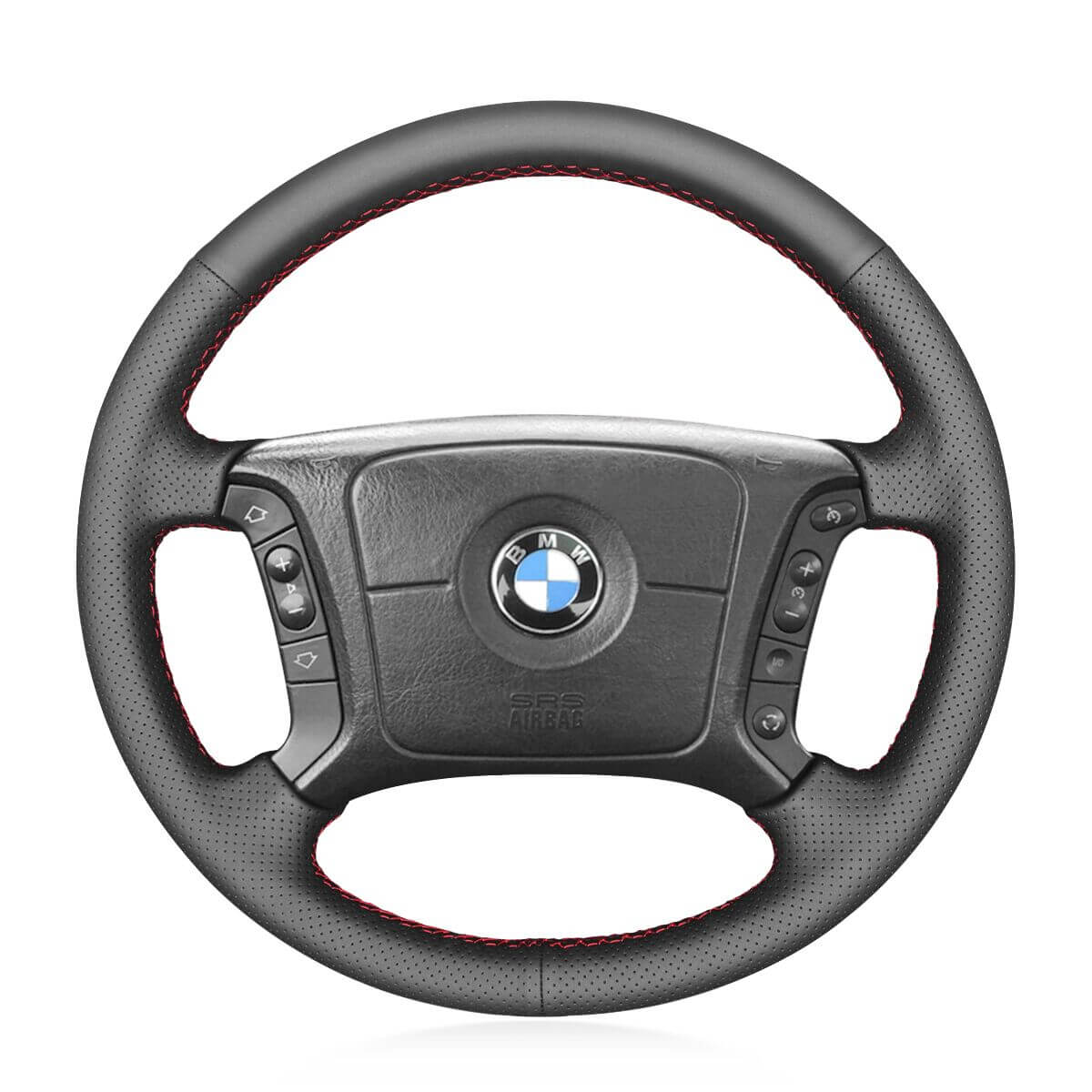 MEWANT Alcantara Leather Car Steering Wheel Cover for BMW 3 Series E36 E36/5 1999 - 2000 / 3 Series E46 E46/5 2000 - 2005 / 5 Series E39 / 7 Series E38 E38/2 E38 / 8 Series E31 / X3 E83 / X5 E53 / Z3 E36 - Alcantara, Leather, Carbon Fiber, Easy Install, Non - Slip, Best Steering Wheel Cover