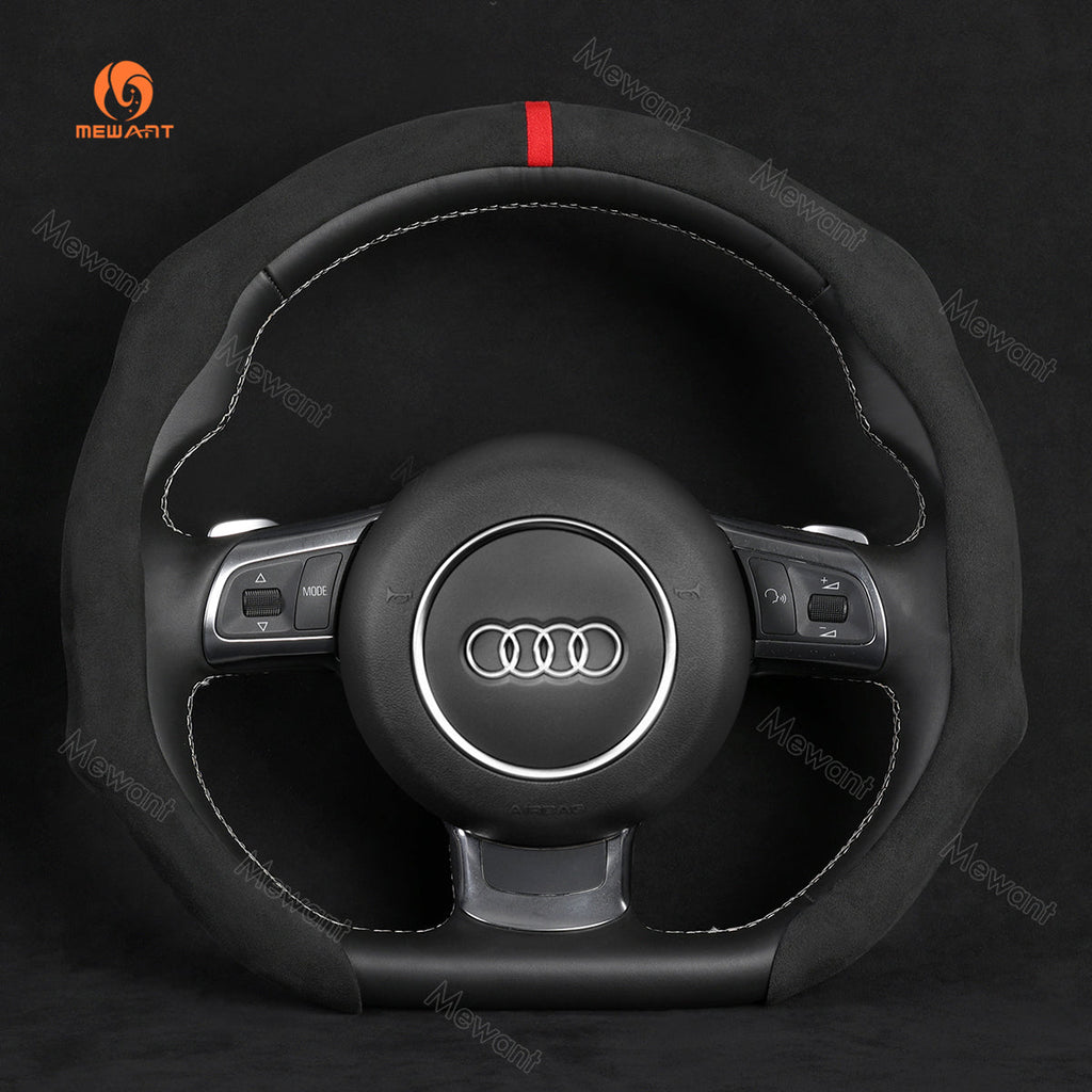 MEWANT Alcantara Universal Car Steering Wheel Cover for Most Audi Mercedes Benz BMW VW Subaru Hyundai Kia... - Alcantara, Leather, Carbon Fiber, Easy Install, Non - Slip, Best Steering Wheel Cover