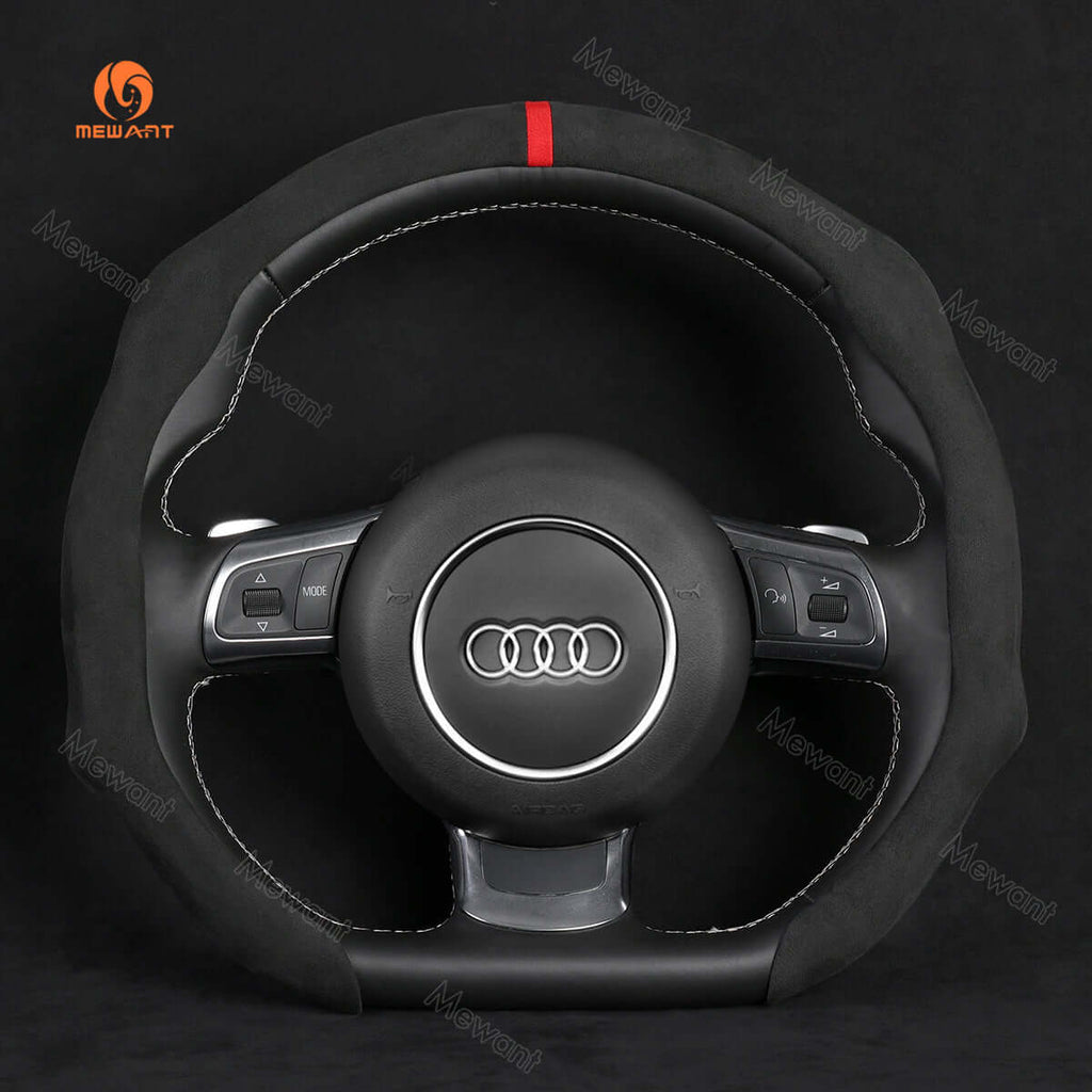 MEWANT Alcantara Universal Car Steering Wheel Cover for Most Audi Mercedes Benz BMW VW Subaru Hyundai Kia... - Alcantara, Leather, Carbon Fiber, Easy Install, Non - Slip, Best Steering Wheel Cover