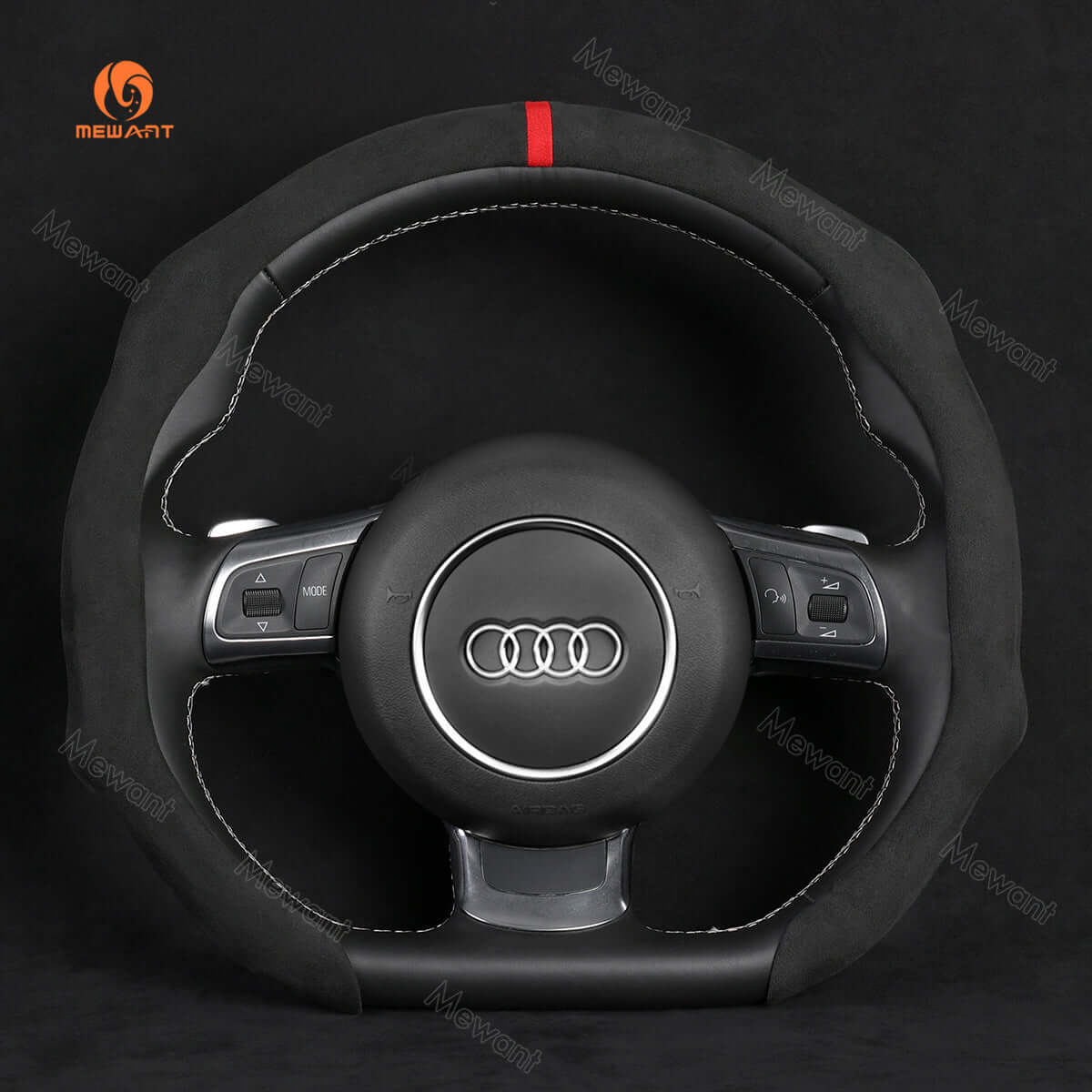MEWANT Alcantara Universal Car Steering Wheel Cover for Most Audi Mercedes Benz BMW VW Subaru Hyundai Kia... - Alcantara, Leather, Carbon Fiber, Easy Install, Non - Slip, Best Steering Wheel Cover