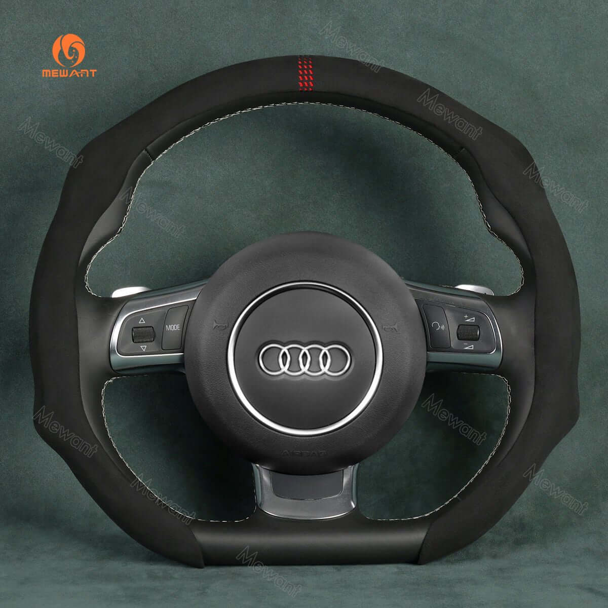 MEWANT Alcantara Universal Car Steering Wheel Cover for Most Audi Mercedes Benz BMW VW Subaru Hyundai Kia... - Alcantara, Leather, Carbon Fiber, Easy Install, Non - Slip, Best Steering Wheel Cover