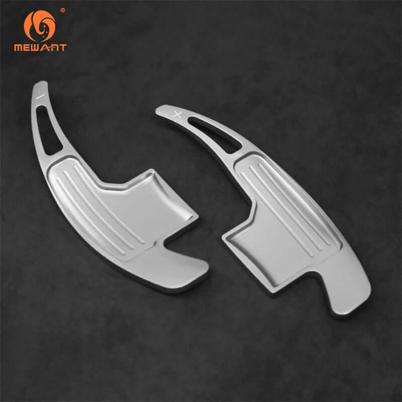 Mewant Aluminum Alloy Carbon Fiber Steering Wheel Shift Paddle for 2015+ Ford Mustang models - Alcantara, Leather, Carbon Fiber, Easy Install, Non - Slip, Best Steering Wheel Cover
