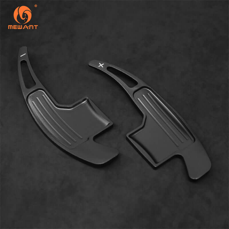 Mewant Aluminum Alloy Carbon Fiber Steering Wheel Shift Paddle for 2015+ Ford Mustang models - Alcantara, Leather, Carbon Fiber, Easy Install, Non - Slip, Best Steering Wheel Cover