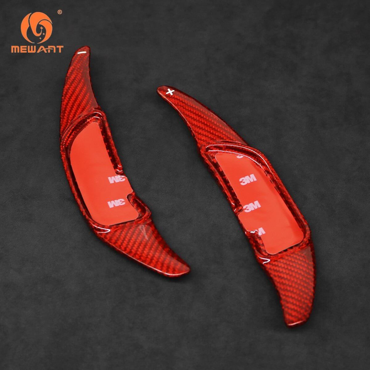 Mewant Aluminum Alloy Carbon Fiber Steering Wheel Shift Paddle for AMG GT C190 R190 2016 - 2019/AMG C 63 W205 2015 - 2018/AMG C 63 S W205 2015 - 2018/AMG CLA 45 C117 2015 - 2019 - Alcantara, Leather, Carbon Fiber, Easy Install, Non - Slip, Best Steering Wheel Cover