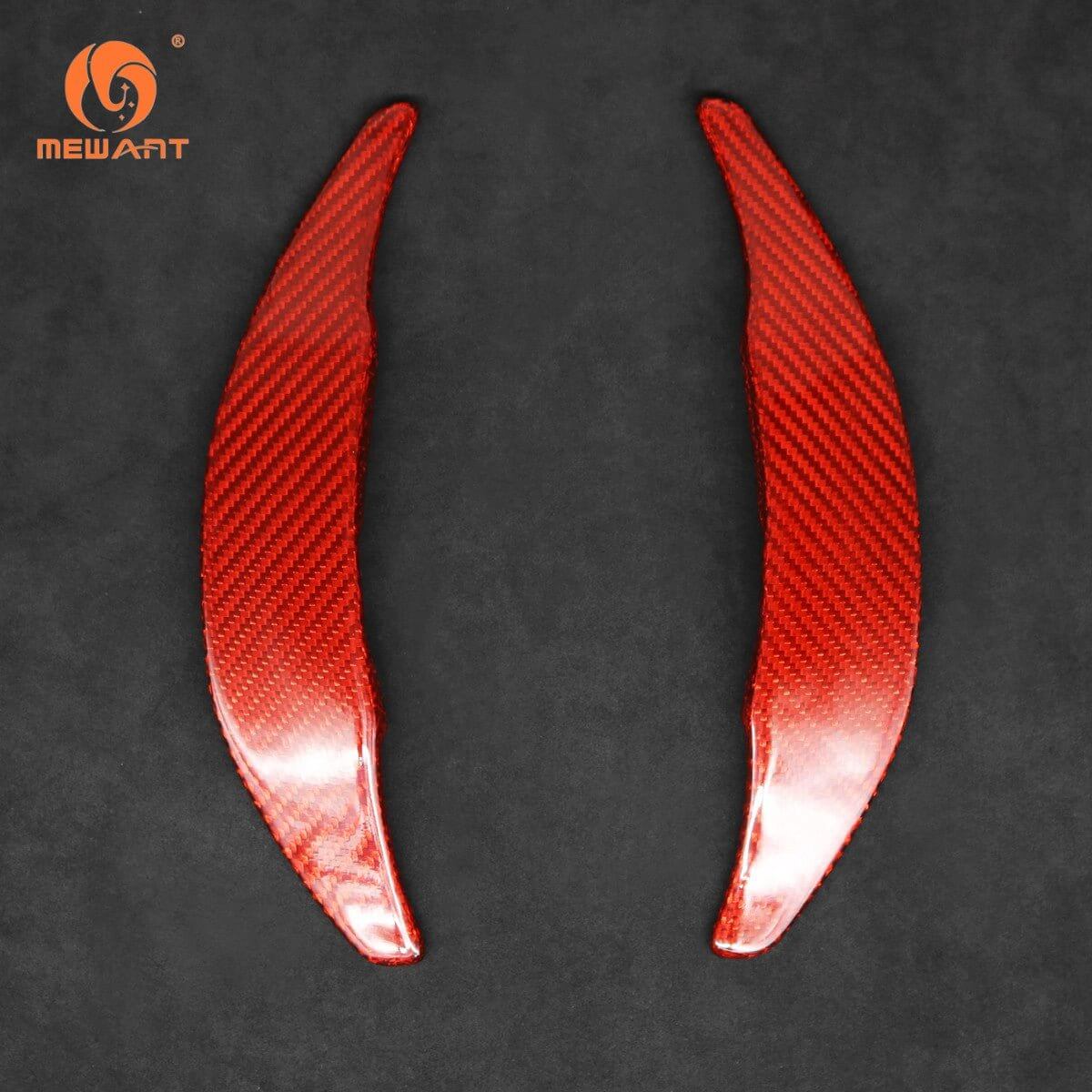 Mewant Aluminum Alloy Carbon Fiber Steering Wheel Shift Paddle for AMG GT C190 R190 2016 - 2019/AMG C 63 W205 2015 - 2018/AMG C 63 S W205 2015 - 2018/AMG CLA 45 C117 2015 - 2019 - Alcantara, Leather, Carbon Fiber, Easy Install, Non - Slip, Best Steering Wheel Cover