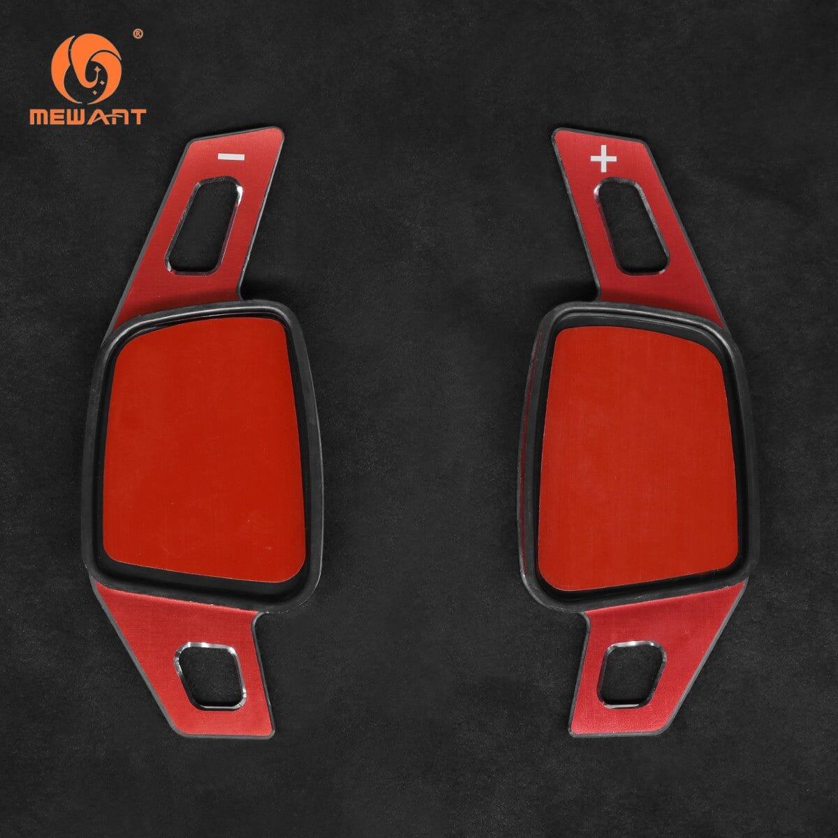 Mewant Aluminum Alloy Carbon Fiber Steering Wheel Shift Paddle for AUDI A3 / A4 Allroad / A4 / A5 / Q3 / Q5 / Q7 / Q8 / RS 5 / RS Q8 / S3 / S4 / S5 / SQ5 / SQ7 - Alcantara, Leather, Carbon Fiber, Easy Install, Non - Slip, Best Steering Wheel Cover