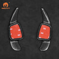 Mewant Aluminum Alloy Carbon Fiber Steering Wheel Shift Paddle for AUDI A3 / A4 Allroad / A4 / A5 / Q3 / Q5 / Q7 / Q8 / RS 5 / RS Q8 / S3 / S4 / S5 / SQ5 / SQ7 - Alcantara, Leather, Carbon Fiber, Easy Install, Non - Slip, Best Steering Wheel Cover