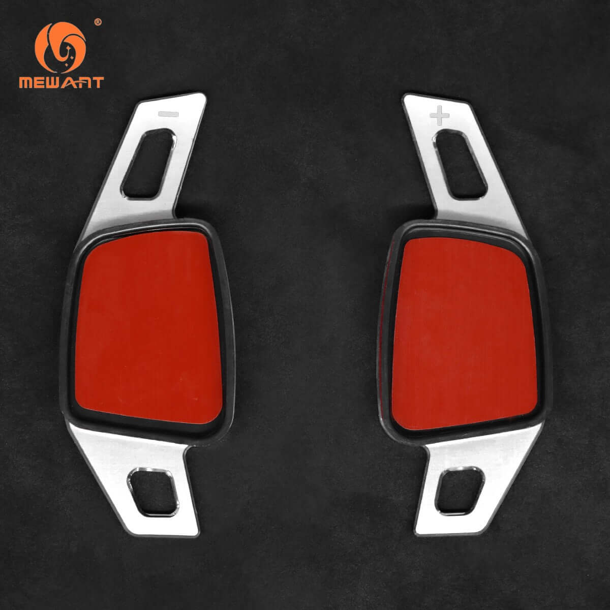 Mewant Aluminum Alloy Carbon Fiber Steering Wheel Shift Paddle for AUDI A3 / A4 Allroad / A4 / A5 / Q3 / Q5 / Q7 / Q8 / RS 5 / RS Q8 / S3 / S4 / S5 / SQ5 / SQ7 - Alcantara, Leather, Carbon Fiber, Easy Install, Non - Slip, Best Steering Wheel Cover