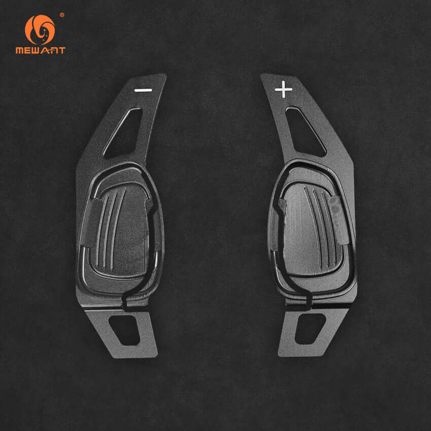 Mewant Aluminum Alloy Carbon Fiber Steering Wheel Shift Paddle for Audi A5 /A7 /RS 5 /RS 7 /S3 /S4 /S5/S6 /S7/SQ5 - Alcantara, Leather, Carbon Fiber, Easy Install, Non - Slip, Best Steering Wheel Cover