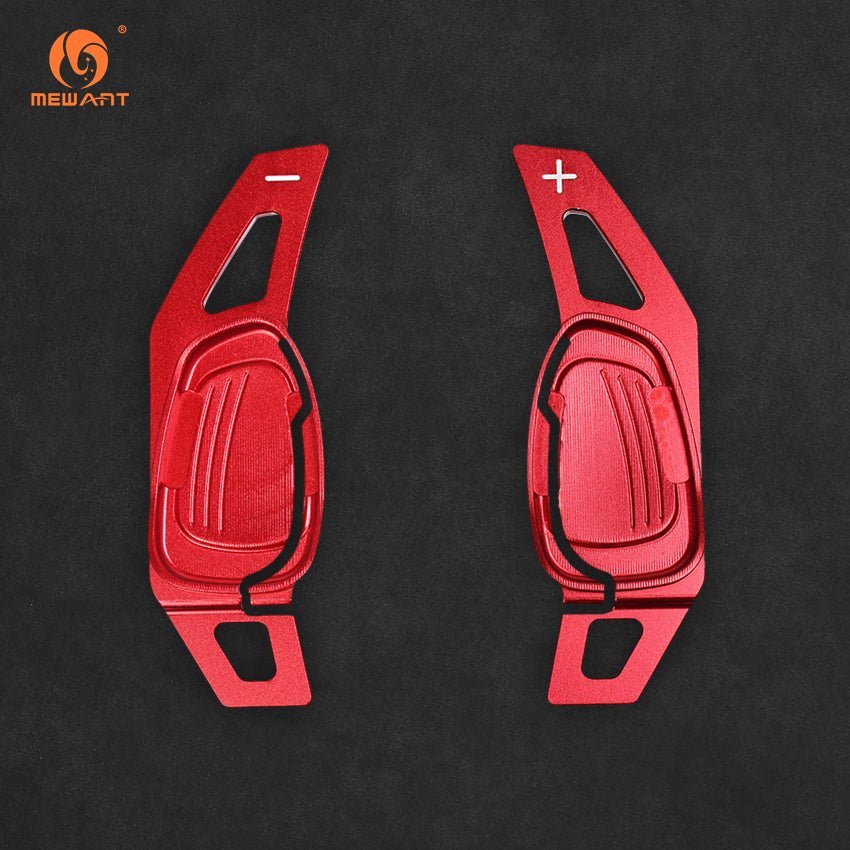 Mewant Aluminum Alloy Carbon Fiber Steering Wheel Shift Paddle for Audi A5 /A7 /RS 5 /RS 7 /S3 /S4 /S5/S6 /S7/SQ5 - Alcantara, Leather, Carbon Fiber, Easy Install, Non - Slip, Best Steering Wheel Cover