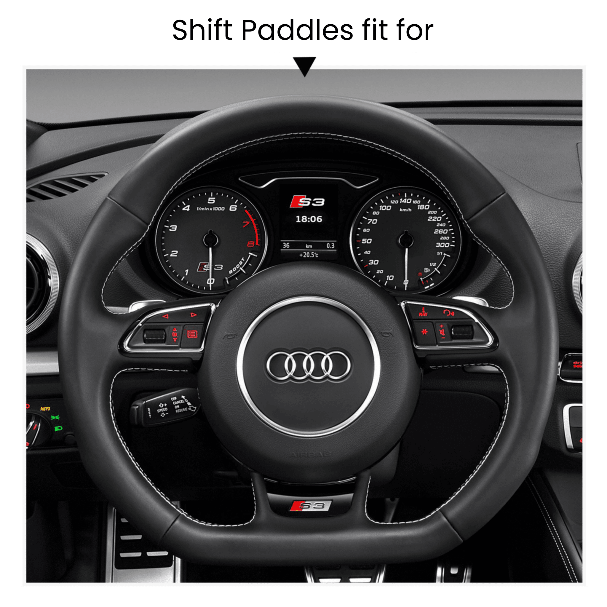Mewant Aluminum Alloy Carbon Fiber Steering Wheel Shift Paddle for Audi A5 /A7 /RS 5 /RS 7 /S3 /S4 /S5/S6 /S7/SQ5 - Alcantara, Leather, Carbon Fiber, Easy Install, Non - Slip, Best Steering Wheel Cover