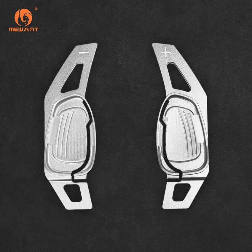 Mewant Aluminum Alloy Carbon Fiber Steering Wheel Shift Paddle for Audi A5 /A7 /RS 5 /RS 7 /S3 /S4 /S5/S6 /S7/SQ5 - Alcantara, Leather, Carbon Fiber, Easy Install, Non - Slip, Best Steering Wheel Cover