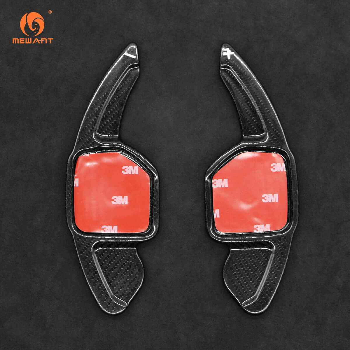 Mewant Aluminum Alloy Carbon Fiber Steering Wheel Shift Paddle for Audi R8 2008 - 2010 /TT 2008 - 2015/A3 2006 - 2013/A4 (B8) 2005 - 2012/A3 (8P) 2006 - 2013/A4 (B8) 2005 - 2012RS 4 2007 - 2008/S4 2006 - 2012 - Alcantara, Leather, Carbon Fiber, Easy Install, Non - Slip, Best Steering Wheel Cover