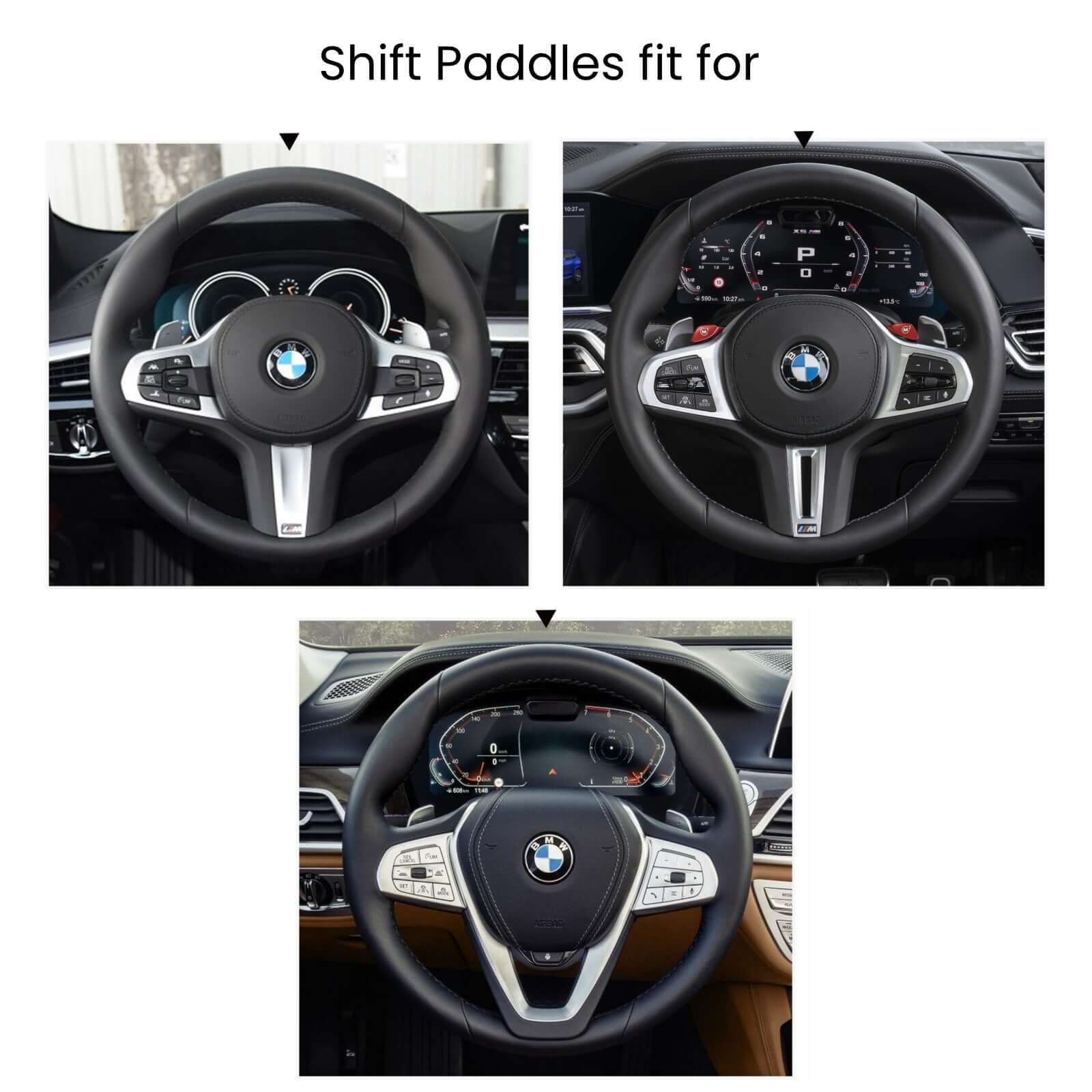 Mewant Aluminum Alloy Carbon Fiber Steering Wheel Shift Paddle for BMW 2 Series F44/F45/F46 /3 Series G20/G21 /4 Series G22/G23 /5 Series G30/G31 /6 Series G32 /7 Series G11/G12 /8 Series G14/G15/G16 /X3 G01 /X4 G02 /X5 G05 /X6 G06 /X7 G07 /Z4 G29 - Alcantara, Leather, Carbon Fiber, Easy Install, Non - Slip, Best Steering Wheel Cover