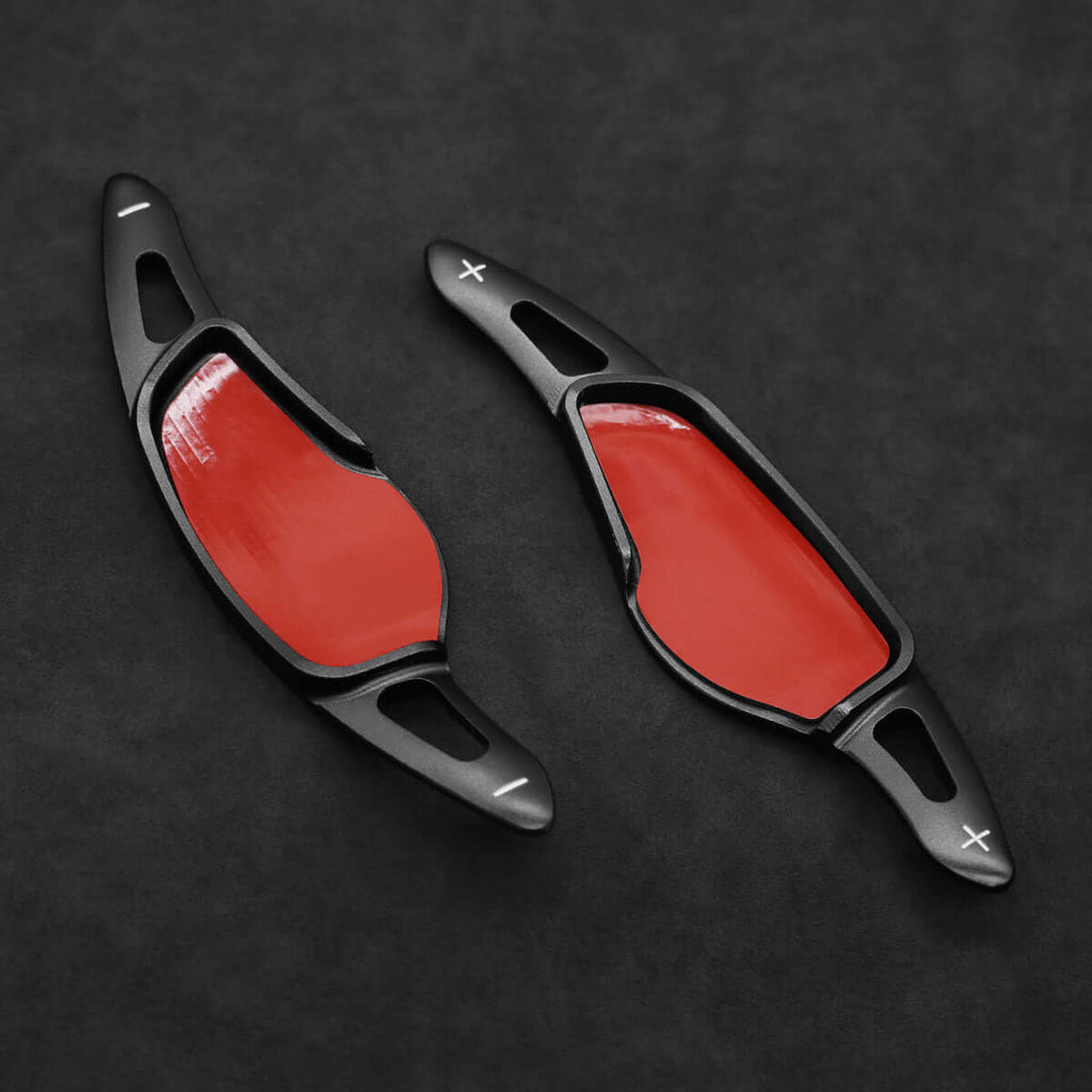 Mewant Aluminum Alloy Carbon Fiber Steering Wheel Shift Paddle for BMW 2 Series F44/F45/F46 /3 Series G20/G21 /4 Series G22/G23 /5 Series G30/G31 /6 Series G32 /7 Series G11/G12 /8 Series G14/G15/G16 /X3 G01 /X4 G02 /X5 G05 /X6 G06 /X7 G07 /Z4 G29 - Alcantara, Leather, Carbon Fiber, Easy Install, Non - Slip, Best Steering Wheel Cover