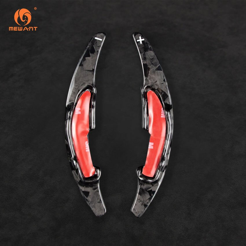 Mewant Aluminum Alloy Carbon Fiber Steering Wheel Shift Paddle for BMW M2 F87 2016 - 2021 /M3 F80 2014 - 2019 /M4 F82/F83 2014 - 2020 /M6 F06/F12/F13 2021 - 2018 - Alcantara, Leather, Carbon Fiber, Easy Install, Non - Slip, Best Steering Wheel Cover