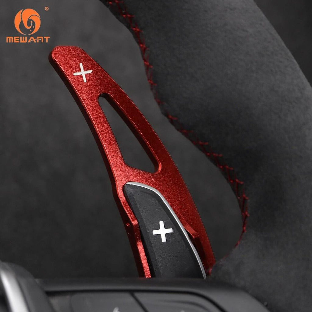 Mewant Aluminum Alloy Carbon Fiber Steering Wheel Shift Paddle for BMW M2 F87 2016 - 2021 /M3 F80 2014 - 2019 /M4 F82/F83 2014 - 2020 /M6 F06/F12/F13 2021 - 2018 - Alcantara, Leather, Carbon Fiber, Easy Install, Non - Slip, Best Steering Wheel Cover