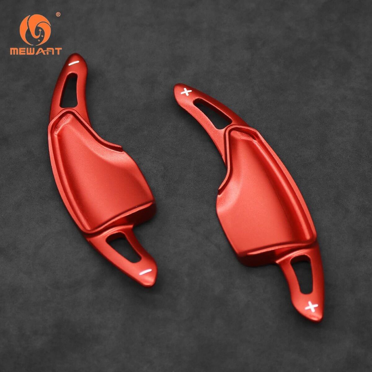 Mewant Aluminum Alloy Carbon Fiber Steering Wheel Shift Paddle for Chevrolet Corvette C7 Stingray 2014 - 2019 / Z06 ZR1 and Grand Sport 2014 - 2019 /2016+ Camaro - Alcantara, Leather, Carbon Fiber, Easy Install, Non - Slip, Best Steering Wheel Cover