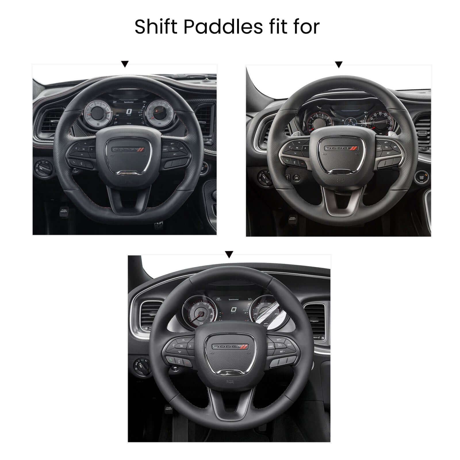 Mewant Aluminum Alloy Carbon Fiber Steering Wheel Shift Paddle for Dodge Challenger Charger Durango RT & Scat Pack 2015 - 2021, For Jeep Grand Cherokee 2014 - 2021 - Alcantara, Leather, Carbon Fiber, Easy Install, Non - Slip, Best Steering Wheel Cover