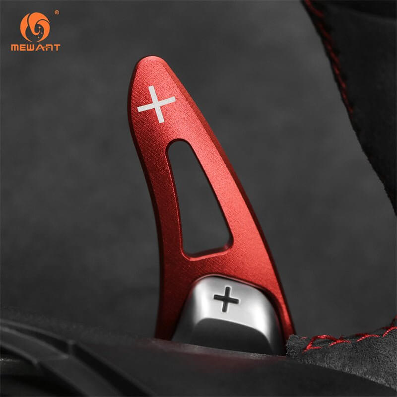 Mewant Aluminum Alloy Carbon Fiber Steering Wheel Shift Paddle for Kia Stinger - Alcantara, Leather, Carbon Fiber, Easy Install, Non - Slip, Best Steering Wheel Cover