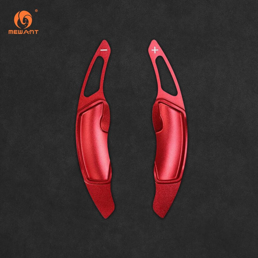 Mewant Aluminum Alloy Carbon Fiber Steering Wheel Shift Paddle for Subaru Forester / Legacy / Outback / Subaru XV (Crosstrek) / Subaru Impreza / Subaru WRX - Alcantara, Leather, Carbon Fiber, Easy Install, Non - Slip, Best Steering Wheel Cover