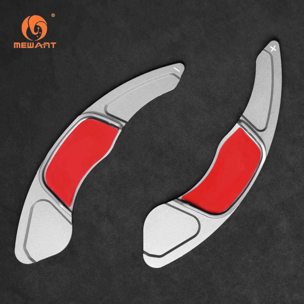 Mewant Aluminum Alloy Carbon Fiber Steering Wheel Shift Paddle for VW Glof 7 R - Line 2015 - 2019 /Glof 7 GTI 2015 - 2019 /Scirocco 2015 - 2016 /Jetta GLI/R - Line 2016 - 2019 /Lamando 2.0T GTS 2016 /POLO GTI 2016 /Variant R - Line 2016 - 2019 - Alcantara, Leather, Carbon Fiber, Easy Install, Non - Slip, Best Steering Wheel Cover