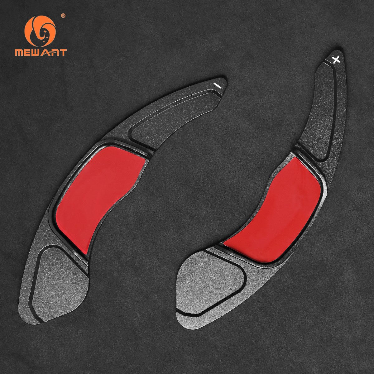 Mewant Aluminum Alloy Carbon Fiber Steering Wheel Shift Paddle for VW Glof 7 R - Line 2015 - 2019 /Glof 7 GTI 2015 - 2019 /Scirocco 2015 - 2016 /Jetta GLI/R - Line 2016 - 2019 /Lamando 2.0T GTS 2016 /POLO GTI 2016 /Variant R - Line 2016 - 2019 - Alcantara, Leather, Carbon Fiber, Easy Install, Non - Slip, Best Steering Wheel Cover