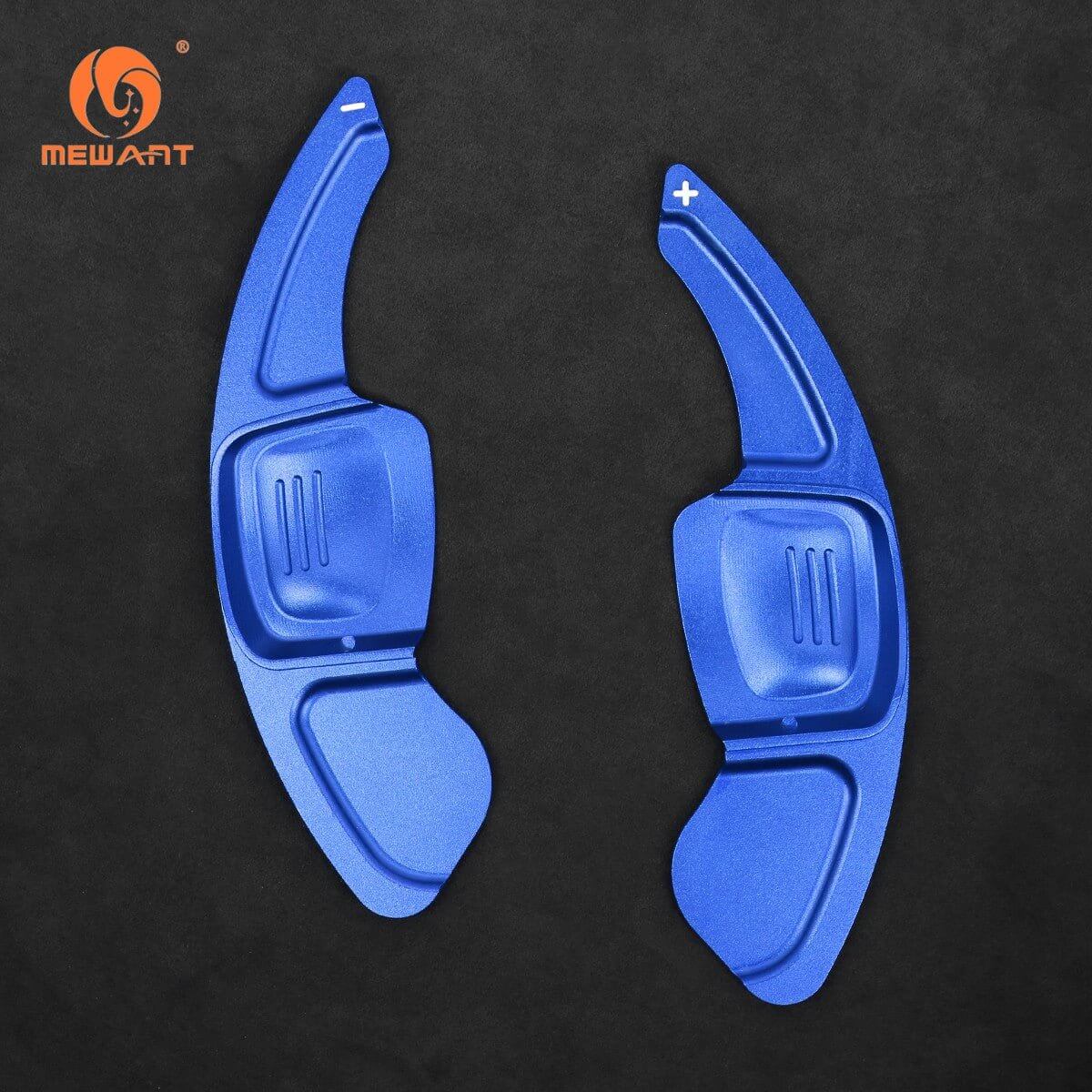 Mewant Aluminum Alloy Carbon Fiber Steering Wheel Shift Paddle for VW Golf 8 (R - Line) /Golf GTI 8 /Golf GTD 8 /Golf GTE 8 /Passat /C - TREK /Tiguan 2017 - 2023/Tharu /Atlas /Touareg /Phideon/Phideon Phev /CC /Sharan - Alcantara, Leather, Carbon Fiber, Easy Install, Non - Slip, Best Steering Wheel Cover