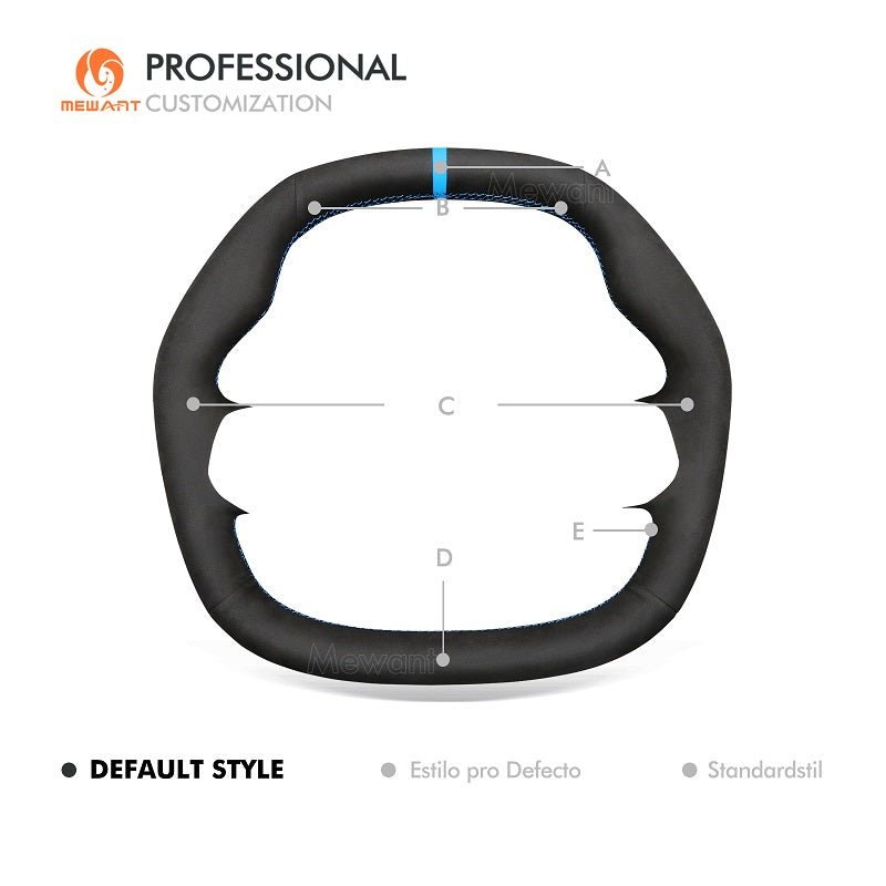 MEWANT Athsuede Car Steering Wheel Cover for BMW iX (I20) - Alcantara, Leather, Carbon Fiber, Easy Install, Non - Slip, Best Steering Wheel Cover