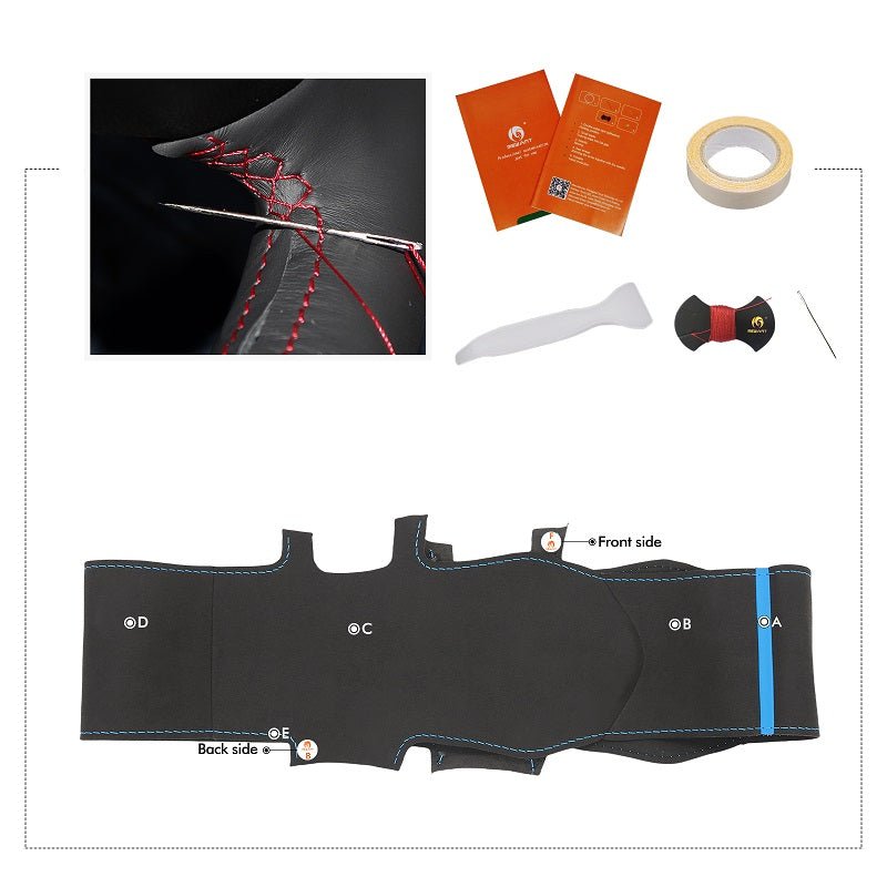 MEWANT Athsuede Car Steering Wheel Cover for BMW iX (I20) - Alcantara, Leather, Carbon Fiber, Easy Install, Non - Slip, Best Steering Wheel Cover