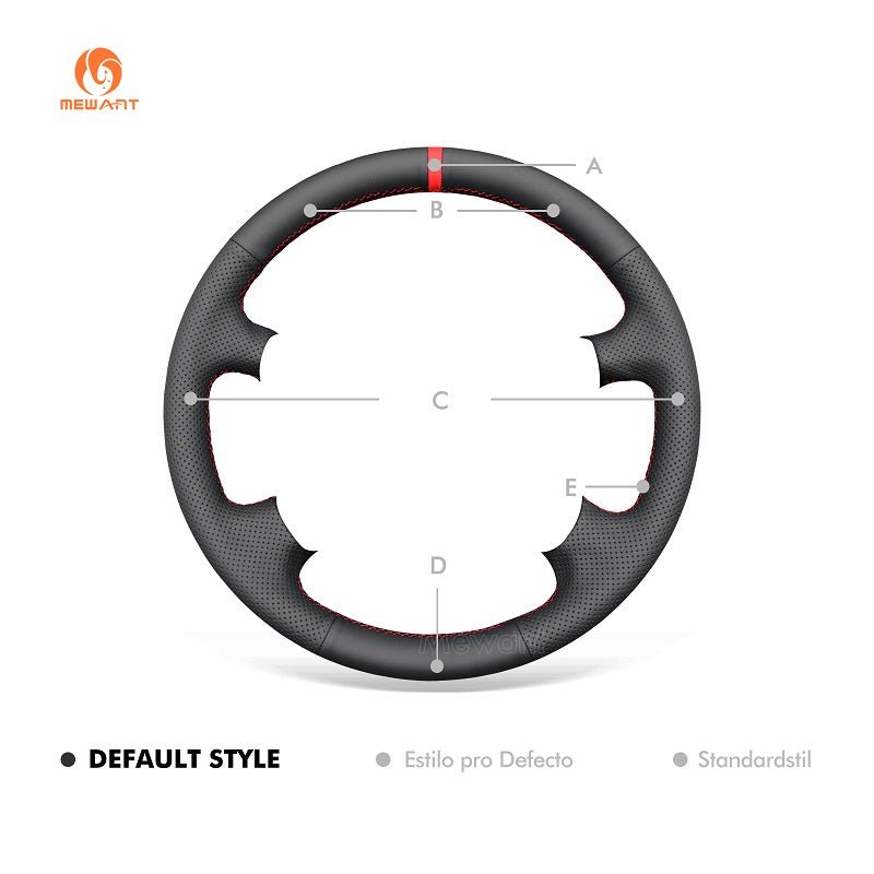 MEWANT Athsuede Car Steering Wheel Cover for Dodge Ram 1998 - 2002 - Alcantara, Leather, Carbon Fiber, Easy Install, Non - Slip, Best Steering Wheel Cover