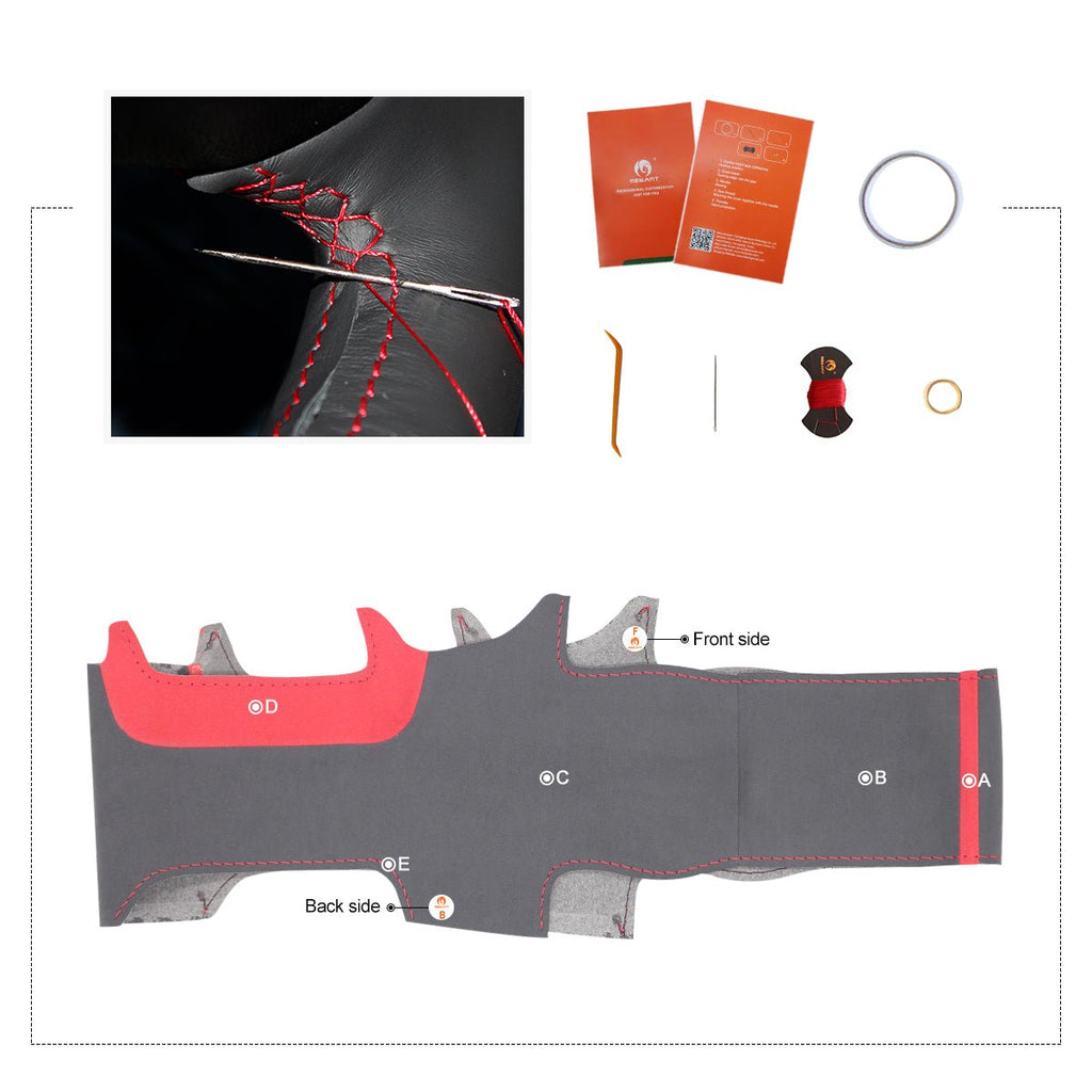 MEWANT Athsuede Car Steering Wheel Cover for Lexus IS 200t 250 300 350 F Sport RC CT 200h NX - Alcantara, Leather, Carbon Fiber, Easy Install, Non - Slip, Best Steering Wheel Cover