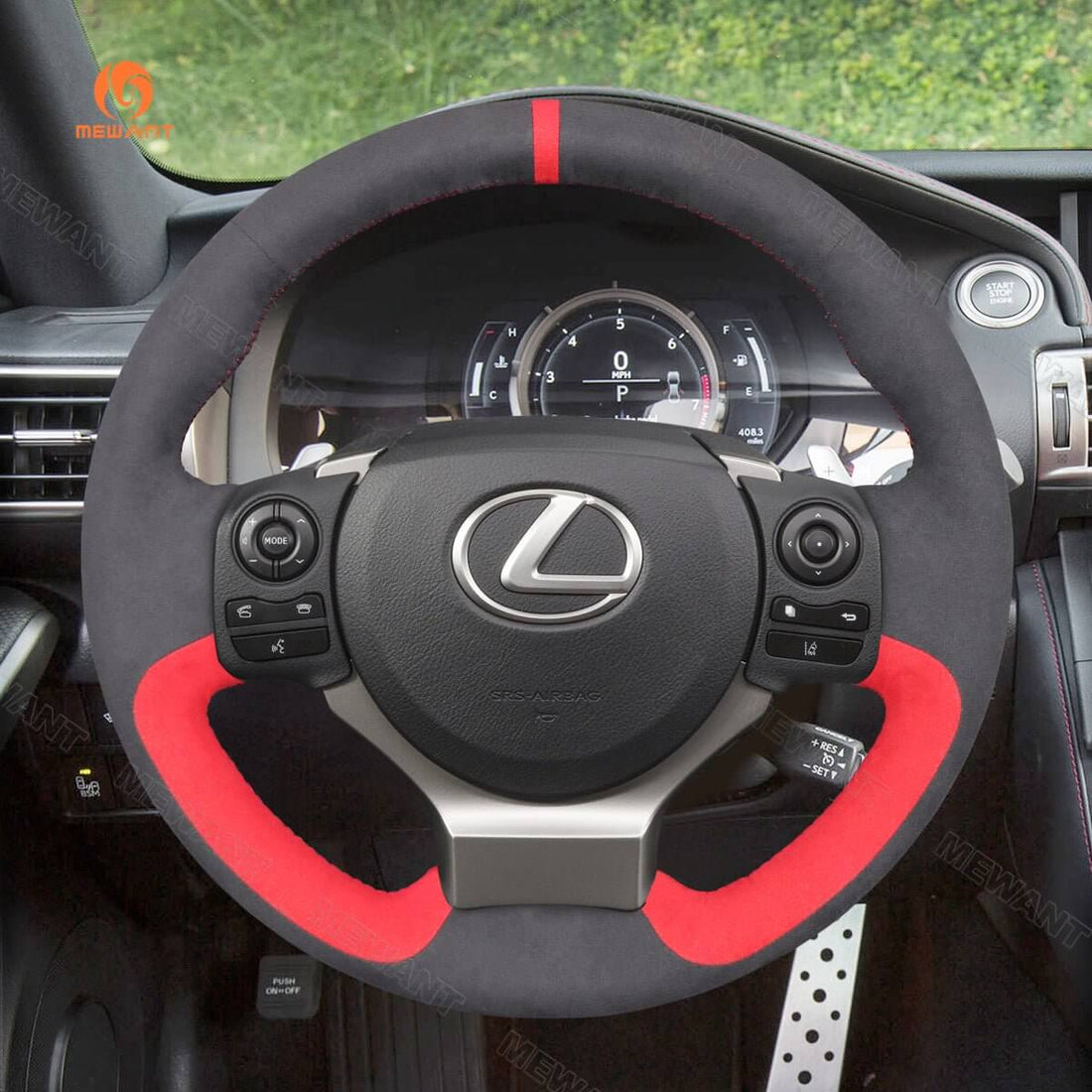 MEWANT Steering Wheel Cover for Lexus IS 200t 250 300 350 F Sport RC CT 200h NX 2014-2025