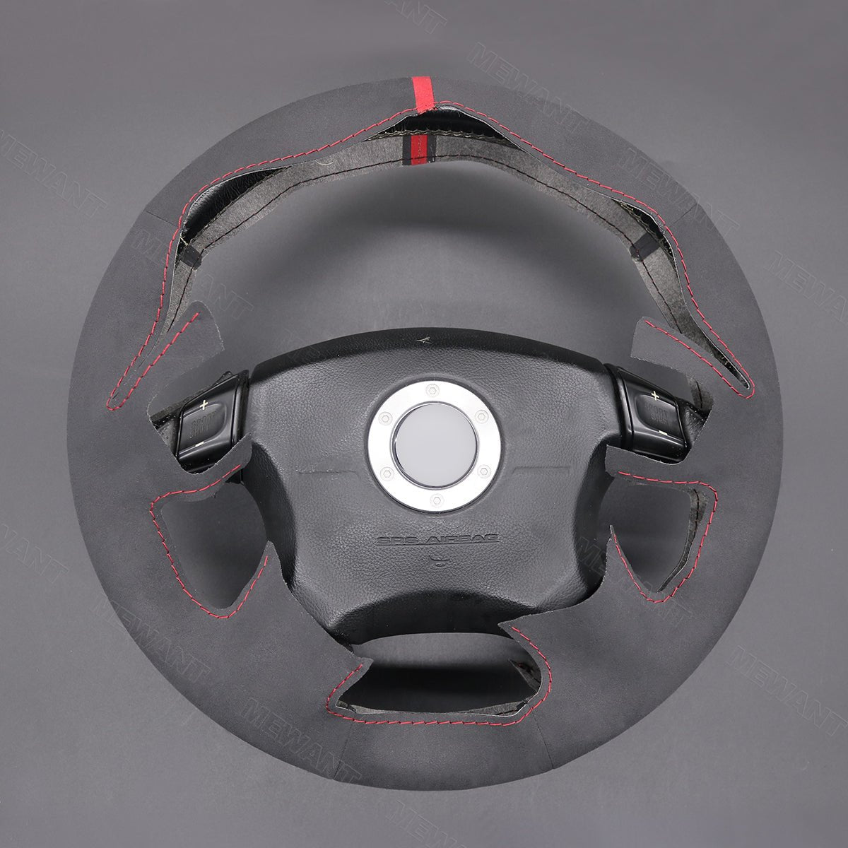 MEWANT Athsuede Car Steering Wheel Cover for Subaru Impreza WRX 2002 - 2004 - Alcantara, Leather, Carbon Fiber, Easy Install, Non - Slip, Best Steering Wheel Cover