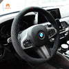 MEWANT Black Alcantara Car Steering Wheel Cover for BMW G20 F44 G22 G26 G30 G32 G11 G14 G15 G16 G01 G02 G05 G06 G07 G29 - Mewant Cover