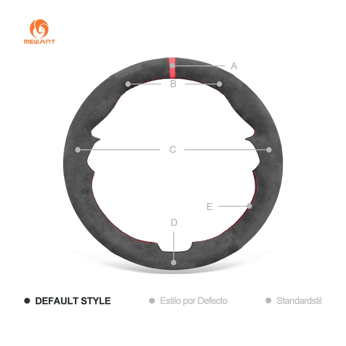 MEWANT Black Carbon Fiber Suede Leather Car Steering Wheel Cover for Mercedes Benz AMG C63 W204 AMG CLA 45 CLS 63 AMG C218 S - Model C218 W212 - Alcantara, Leather, Carbon Fiber, Easy Install, Non - Slip, Best Steering Wheel Cover