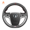 MEWANT Black Carbon Fiber Suede Leather Car Steering Wheel Cover for Opel Astra GTC OPC Vauxhall Astra GTC VXR Holden Astra VXR - Mewant Cover