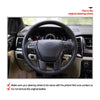 MEWANT Black Leather Car Steering Wheel Cover for Ford Ranger / Everest - Mewant Cover