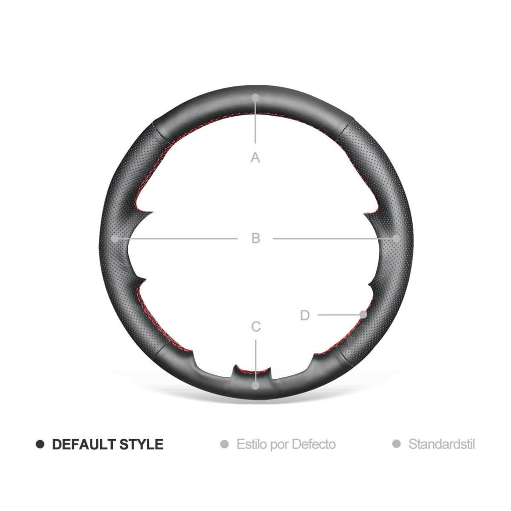 MEWANT Black Leather Car Steering Wheel Cover for Ford Ranger / Everest - Alcantara, Leather, Carbon Fiber, Easy Install, Non - Slip, Best Steering Wheel Cover