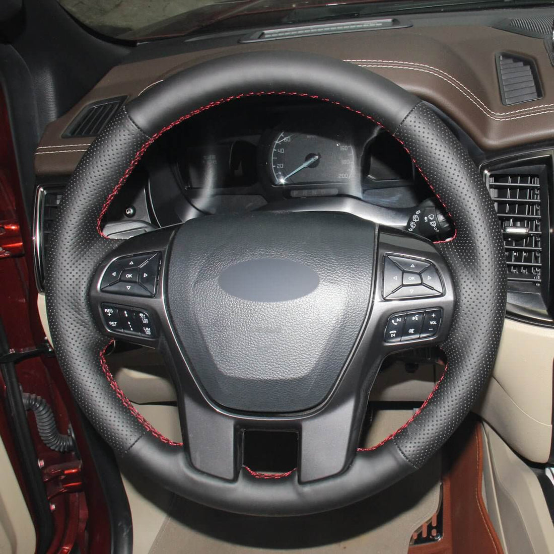 MEWANT Steering Wheel Cover for Ford Ranger Everest 2015-2023