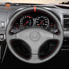 MEWANT Black Leather Car Steering Wheel Cover for Honda Civic 6 / Civic EK CTR EK3 EK4 / Civic Type R Sir EK9 1996–2000 - Mewant Cover