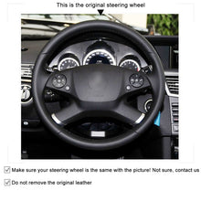 Load image into Gallery viewer, MEWANT Black Leather Car Steering Wheel Cover for Mercedes Benz E - Class W212 - Mewant Cover
